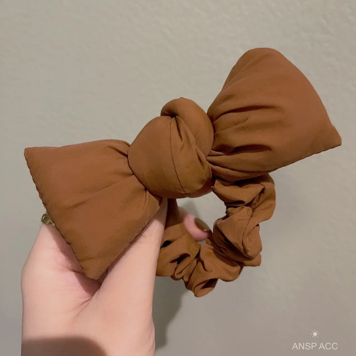 New Sponge Bow High Elastic Hair Bands for Women Girls Sweet Cute Ponytails Scrunchie Lady Head Rope Korean Fashion Head Accesso Quake Brown