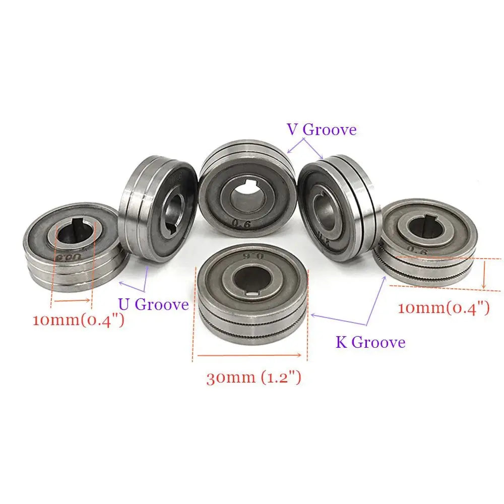 for Steel Aluminum Flux Cord Wire Welding Accessory Drive Wheel Knurl K V U Groove Welding Wire Feeding Roller MIG Wire Guide Quake