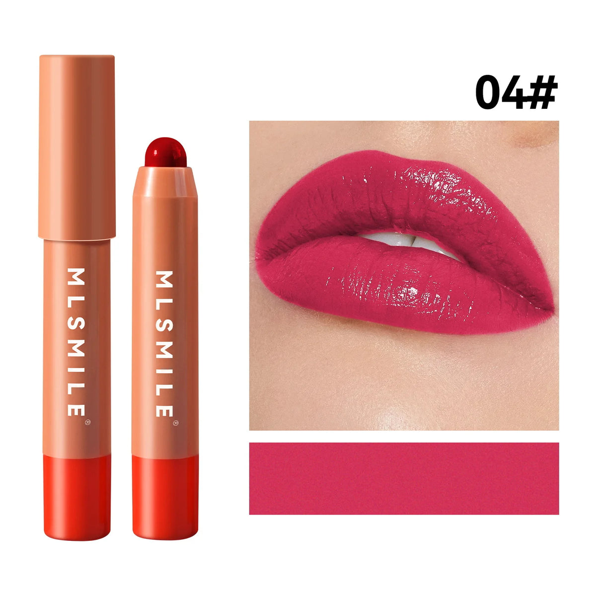 6 Colors Lipstick Pen Waterproof Long-Lasting Natural Shine Moisturizing Non-stick Perfect Sexy Lip Gloss Women Makeup Quake 04