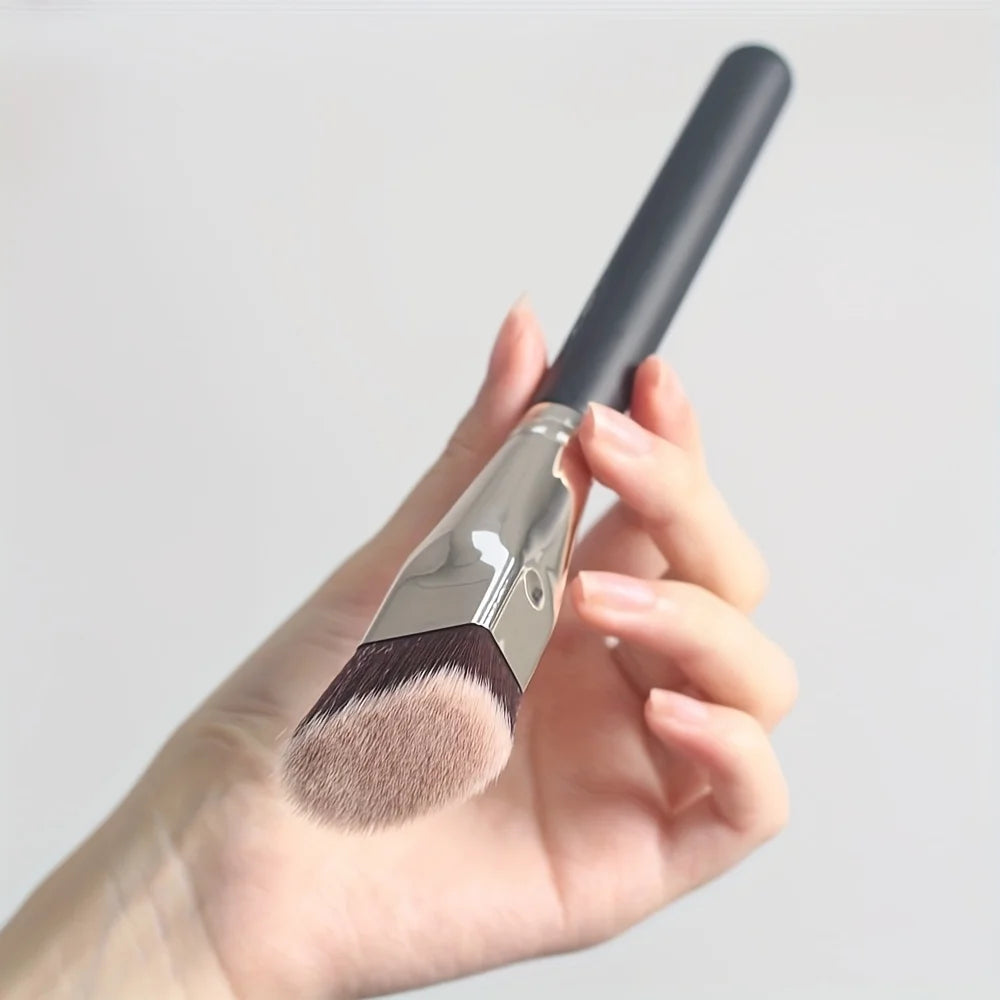 2 PCS Makeup Brushes Rectangular Foundation Brush & Concealer Brush for Contouring, Blending, Powder/ Foundation Application Quake