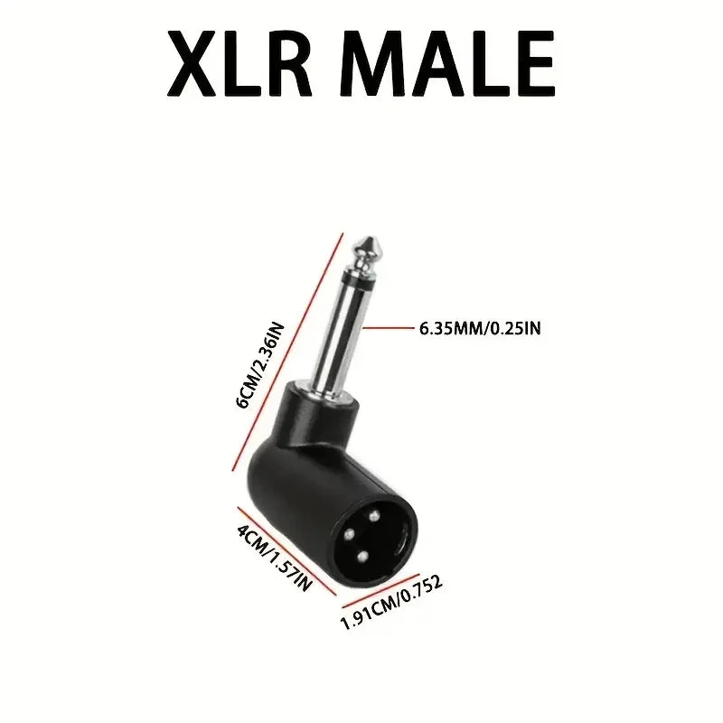 XLR Male to 6.35mm (1/4 Inch) Female Adapter - 3-Pin Balanced Audio Interface,Suitable for Microphones,Speakers,Audio Interfaces Quake