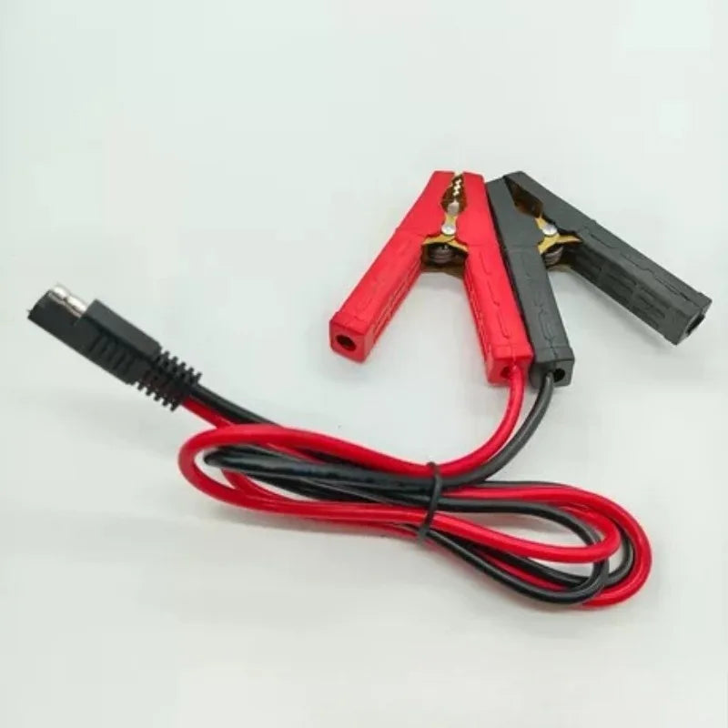 Heavy Gauge 10/12AWG Alligator Clip to Plug Cable Low‑Voltage High Current Battery Charging DIY Adapter Replacement Spare Part Quake type2 SAE 10AWG 2M