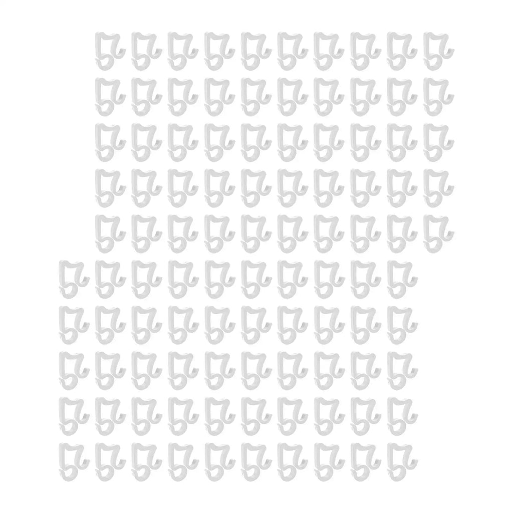 100x Christmas Light Clips Waterproof Easy to Install Outdoor Light Clips Party Supplies Holiday Decoration Gutter Hooks Quake White
