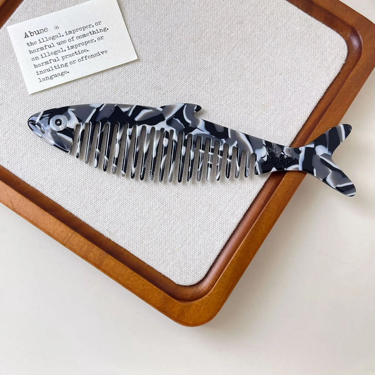 Wide Tooth Detangling Pocket Comb – Cute Animal Pattern