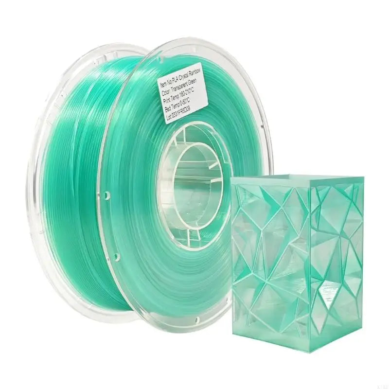 Translucent Printing Filament PLA1.75Mm 1Kg Spool, Crystal-Style Material for Hobby Models and Creative Parts K1KF Quake Tran-Green CN