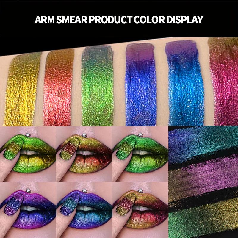 Chameleon EyeshadowsDiamond Glitter Liquid Eyeshadow StickHighly Pigmented Metallic Shimmering Long Lasting Shine All Makeup Quake