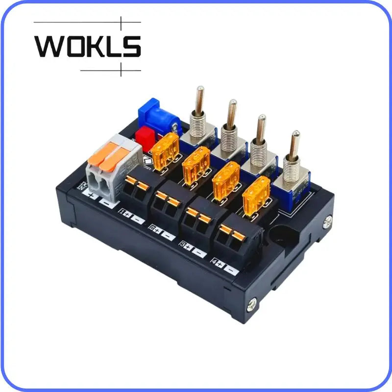 DC Power Distributor Module 2~16 Ways Toggle Switch Built-in Fuse LED Indicator Power Supply Splitter Quake