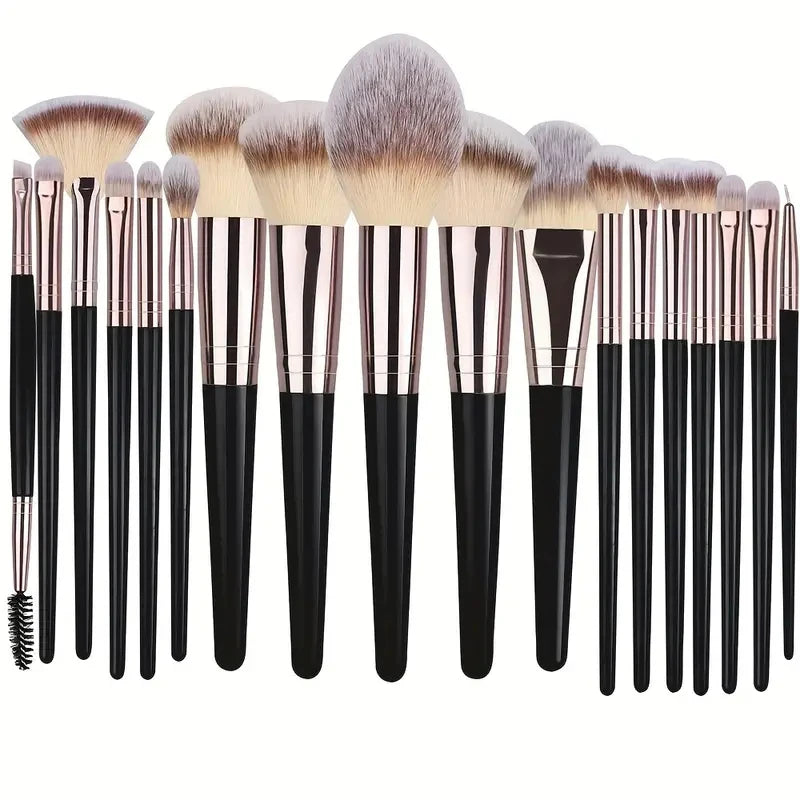Professional 3-20PCS Makeup Brushes Set Eyeshadow Foundation Concealer Blending Blush Brush Kabuki Soft Make Up Beauty Tool Quake 18PCS-HD-BK
