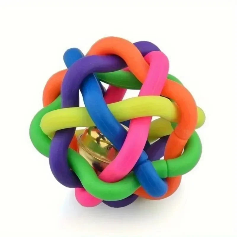 1Pcs Color Ringtone Toy Ball Colorful Training Daily Chew Ball Squeaking Sound Pet Cat Dog Interactive Toy Quake 2pc G468B 5cm