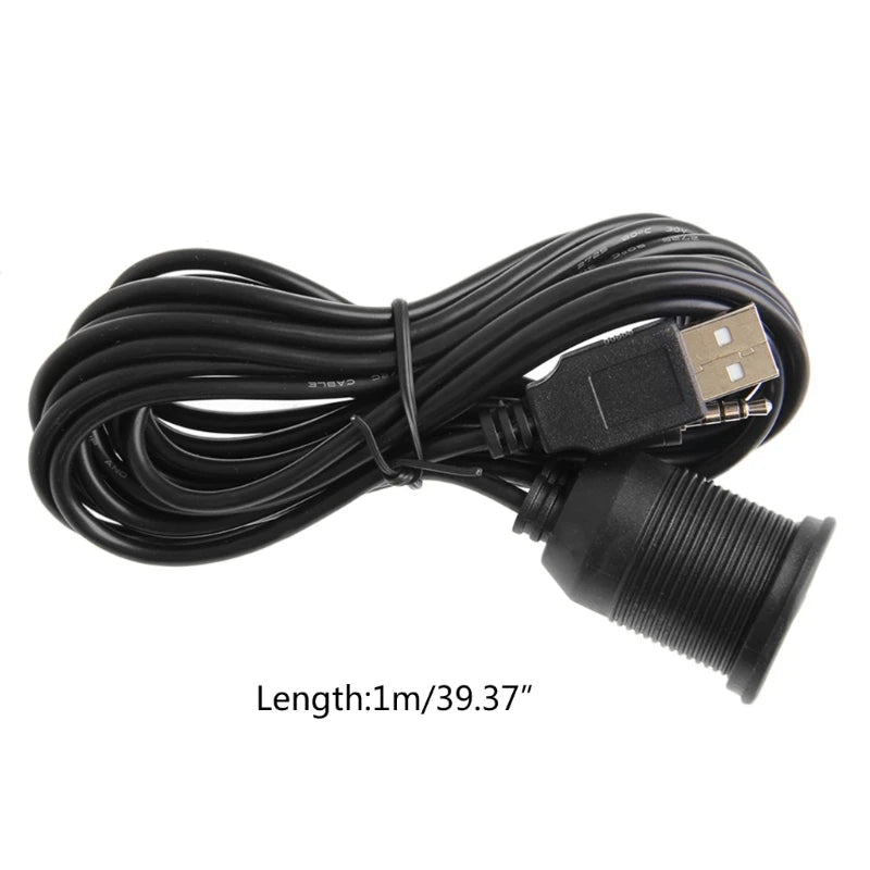 Universal USB and 3.5mm Audio Extension Cable for Vehicles High Speed Data Transmission K1KF Quake