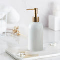 Travel Hand Liquid Pump Bottle Bedroom Replacement Ceramic Soap Dispenser for Makeup Quake WHITE