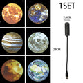 LED Galaxy Projector Lamp Moon Earth Wall Decor Switchable Pattern USB Plug Projection Night Light for Home Bedroom Decoration Quake 6 Modes