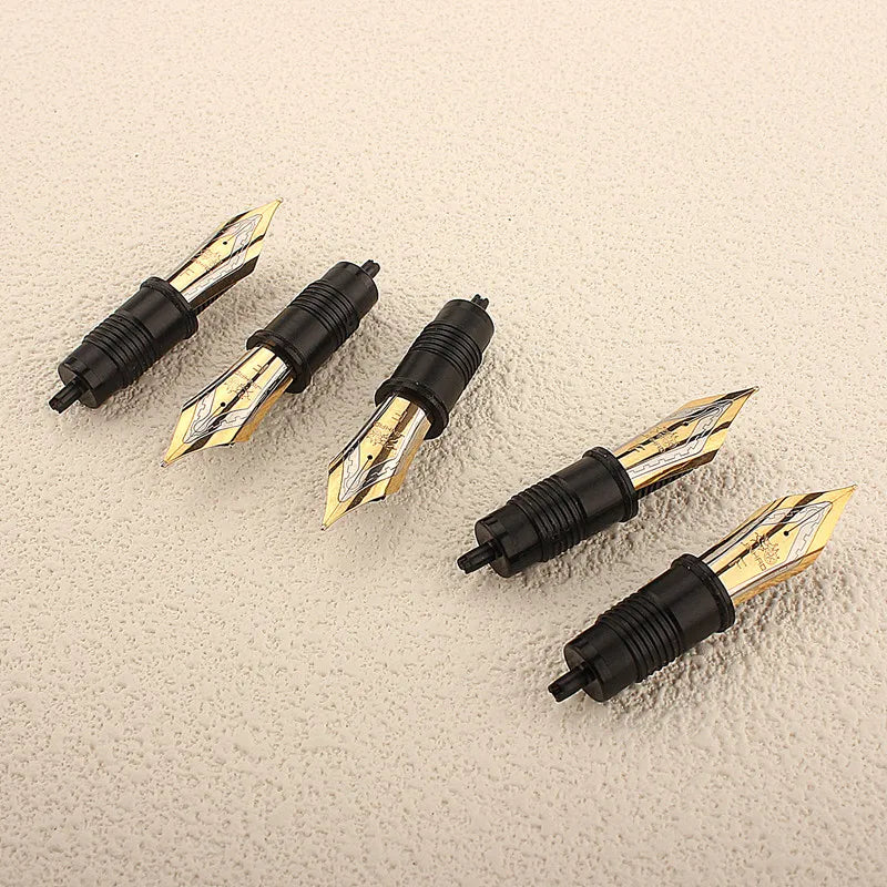 Jinhao #8 Fountain Pen Nibs for Jinhao Skeleton, X159/9019 Replaced Metal Nib EF/F/M Golden Quake