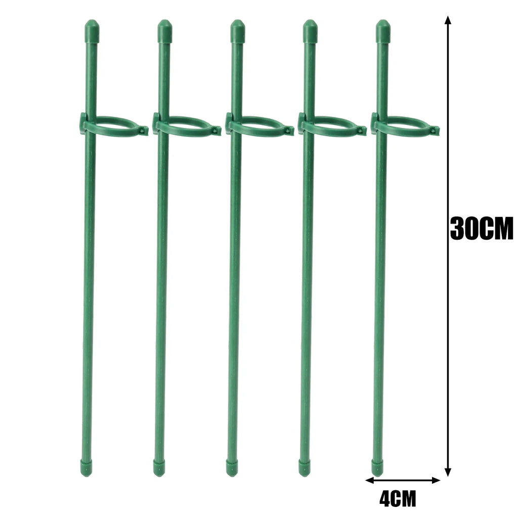 30/40cm Garden Plant Support Pole Orchid Stakes with Clip Adjustable Plant Stand Suitable for Potted Plants Vegetables Tomatoes Quake 5PCS 30cm