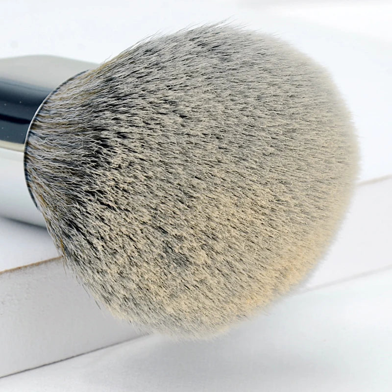 Professional Black Long Wood Handle Dense Synthetic Hair No.61 Large Dome Shaped Allover Powder Brush Makeup Tool Quake