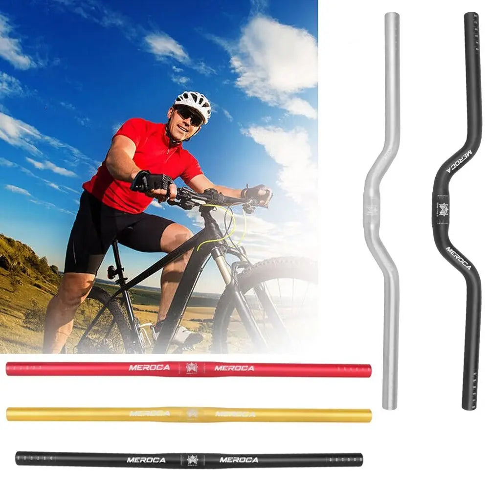 MEROCA Bike Handlebar Straight/Swallow 25.4X540/580mm Bicycle Parts Aluminum Alloy Cycling Accessories for Mountain Bikes Quake