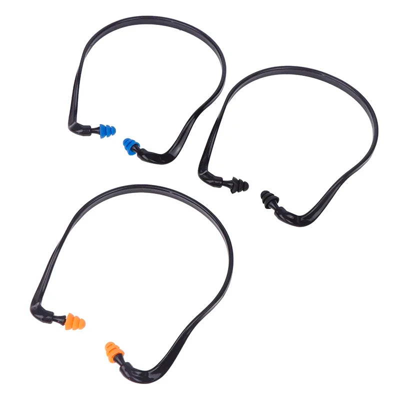 1PC Soft Silicone Head-mounted Earplugs Noise Reduction Ear Plugs for Sleeping & Working Anti-Noise Earmuff Hearing Protector Quake
