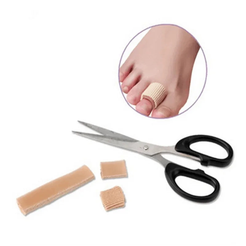 15cm Silicone Tube Toe Gel Protector Cover Finger&Toe's Fabric Gel Bandage Corns Blisters Calluse Pain Relief Soft Pads Insoles Quake