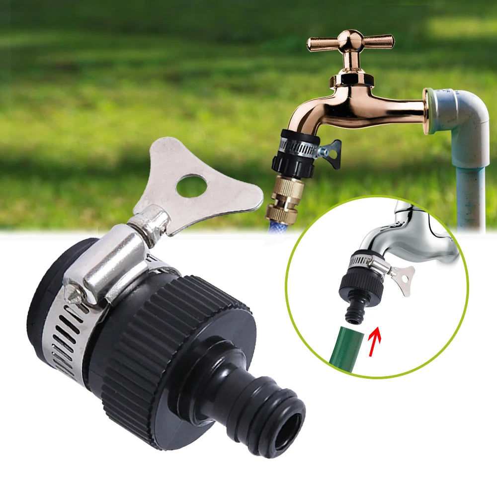 Tap Connector Adapter Garden Kitchen Water Hose Pipe Joiner Fitting Universal Quake