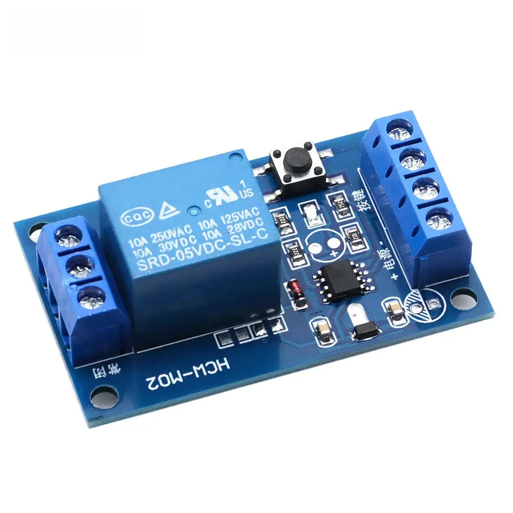 Bistable Relay Module 5V/12V Single Button Self-locking Start-Stop Switch for Car Modification with Key Control Quake