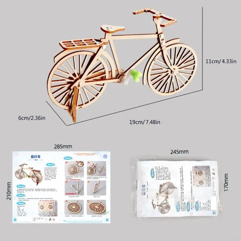 Wooden Cycle Model Construction Set For Children STEM Learning Toy Featuring Hands On Assembly And Interactive Play K1KF Quake