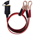 12AWG Alligator Clip Battery Terminal Adapter Convert to Cigarette Lighter Female Socket Car Auto Power Supply Extension Cable Quake type2 FULLCOPPER No fuse 1M