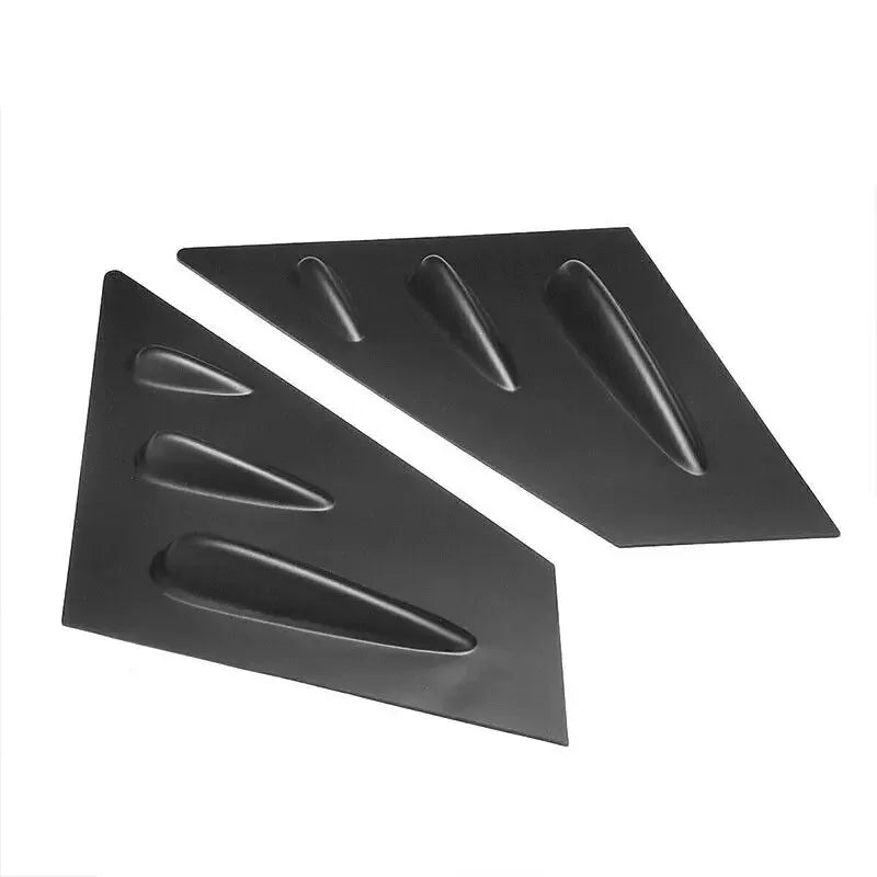 For Subaru WRX STI 2015-2018 Car Front Triangle Window Louver Side Shutter Blind Shades Cover Trim Sticker Vent Carbon Black Quake