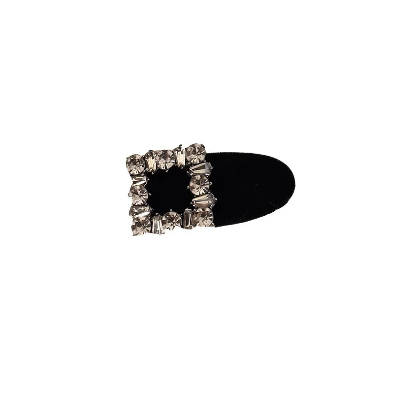 Velvet Rhinestone Hair Clips for Women Girls Sweet Vintage Bangs Barrettes Love Heart Hair Styling Accessories Hairpins Headdres Quake