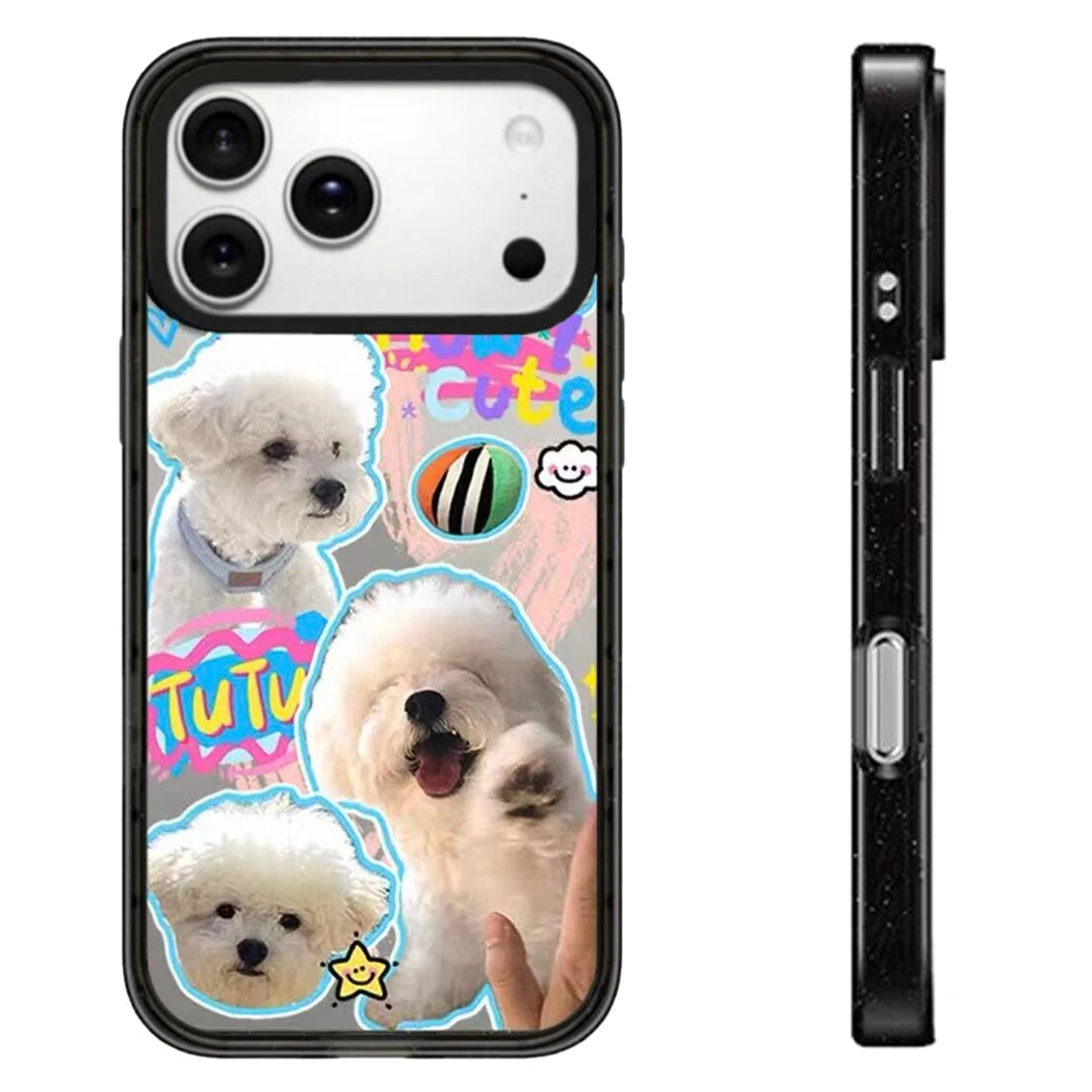 Puppy Love Cute Lovely Pattern Impact Magnetic Phone Case Cover for IPhone 14 15 16 17 18 Pro Max Case Quake