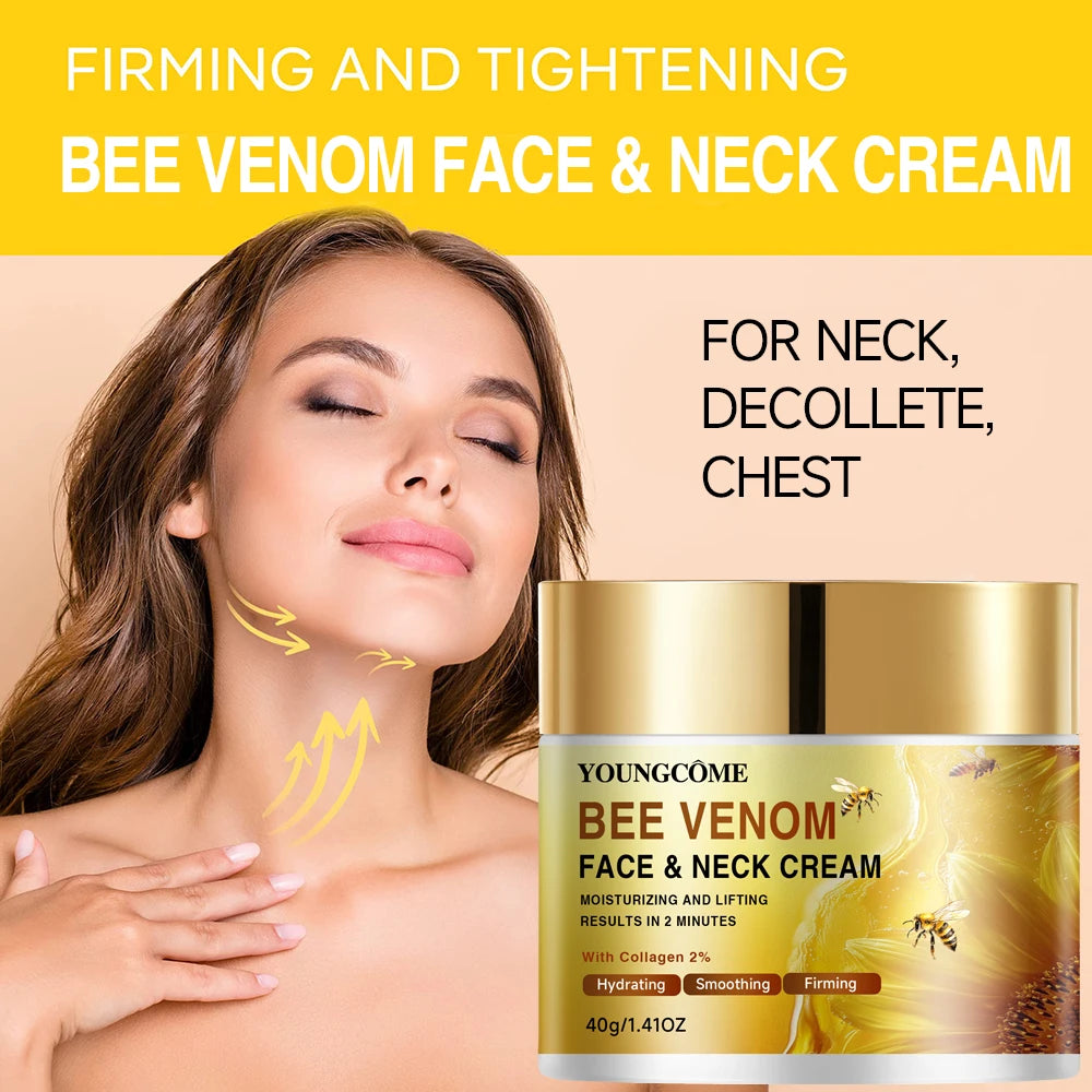 Bee Venom Face Cream Firming Lifting Soothing Lighten Redness Repair Damaged Skin Strengthen Barrier Brighten Nourish Face Cream Quake