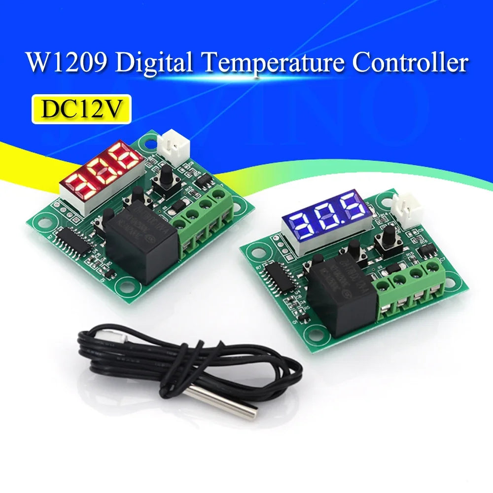 Javino W1209 DC 5V 12V heat cool temp thermostat temperature control switch temperature controller thermometer thermo controller Quake