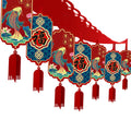 Chinese Dragon Year Garland Lunar New Year Ornament Pendant Tassel Decorative Room Ceiling Garland for Indoor Outdoor Sturdy Quake Fish 6 Pendant 2m