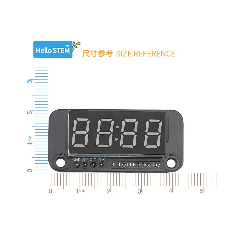 TM-1637 four-bit seven-segment digital tube clock module compatible with Arduino kit development board microcontroller Quake