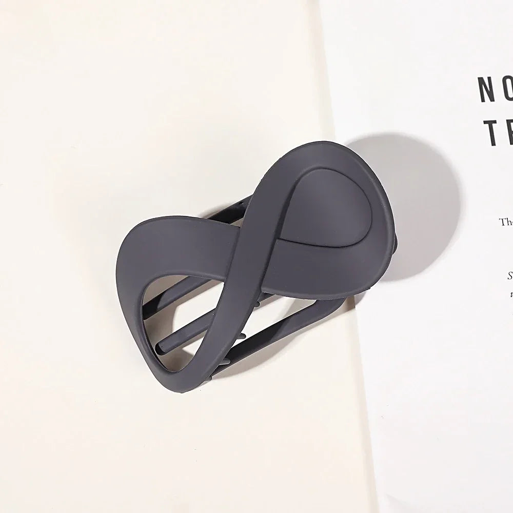 Women Large Hair Clip Seamless Plastic Frosted Duckbill Claw Women Girls Simple Hair Clip Hairpin Styling Tools Hair Accessories Quake ms gray