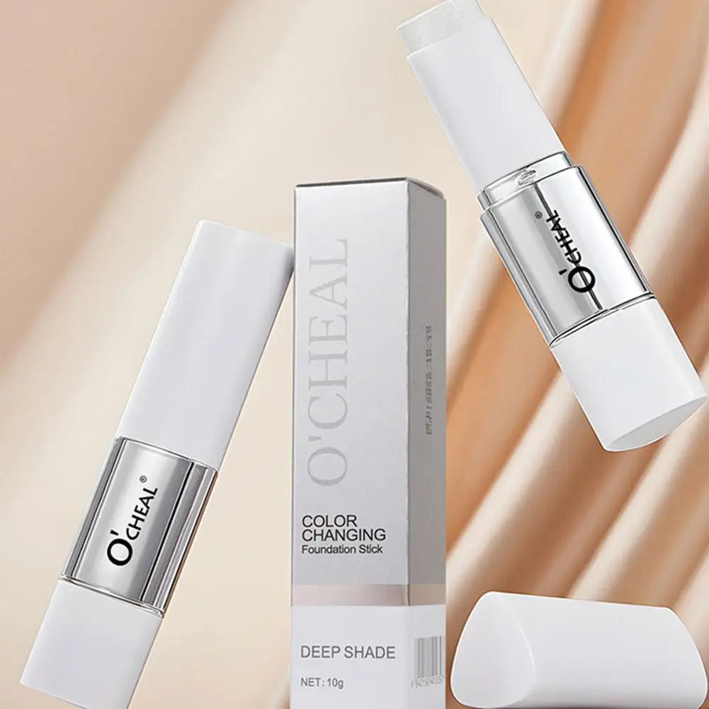 Temperature Changing Foundation Stick Double-ended Eraser Foundation Stick Contour Concealer Highlight Powder Foundation Liquid Quake