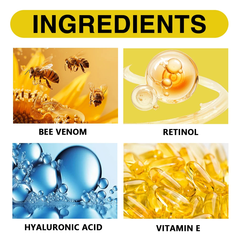 Bee Venom Face Cream Firming Lifting Soothing Lighten Redness Repair Damaged Skin Strengthen Barrier Brighten Nourish Face Cream Quake