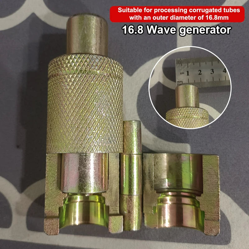 1PC Stainless Steel Corrugated Pipe Processing Flat Wave Bellows Interface Maker Mould Tool Corrugated Pipe Interface Maker Quake 16.8mm