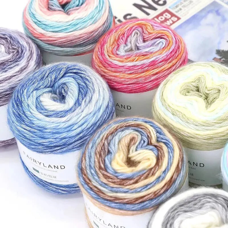 1pc 100g Gradient Rainbow Yarn, Suitable for DIY Crochet and Knitted Warm Sweaters, Scarves, Hats, Shawls, Etc Quake