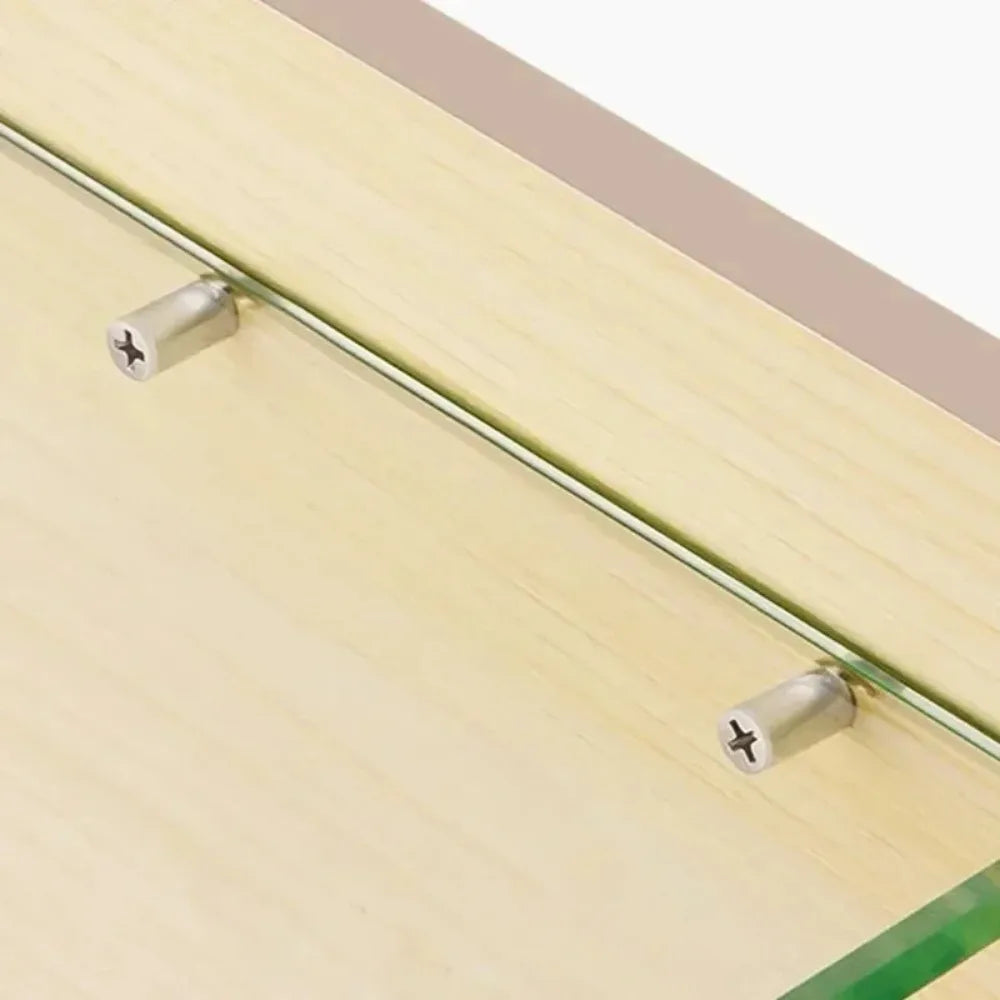 120/2Pc Self Tapping Screw Cabinet Bracket Laminate Support with Rubber Sleeve Non-Slip Layer Glass Plate Holder Fixed Screw Set Quake