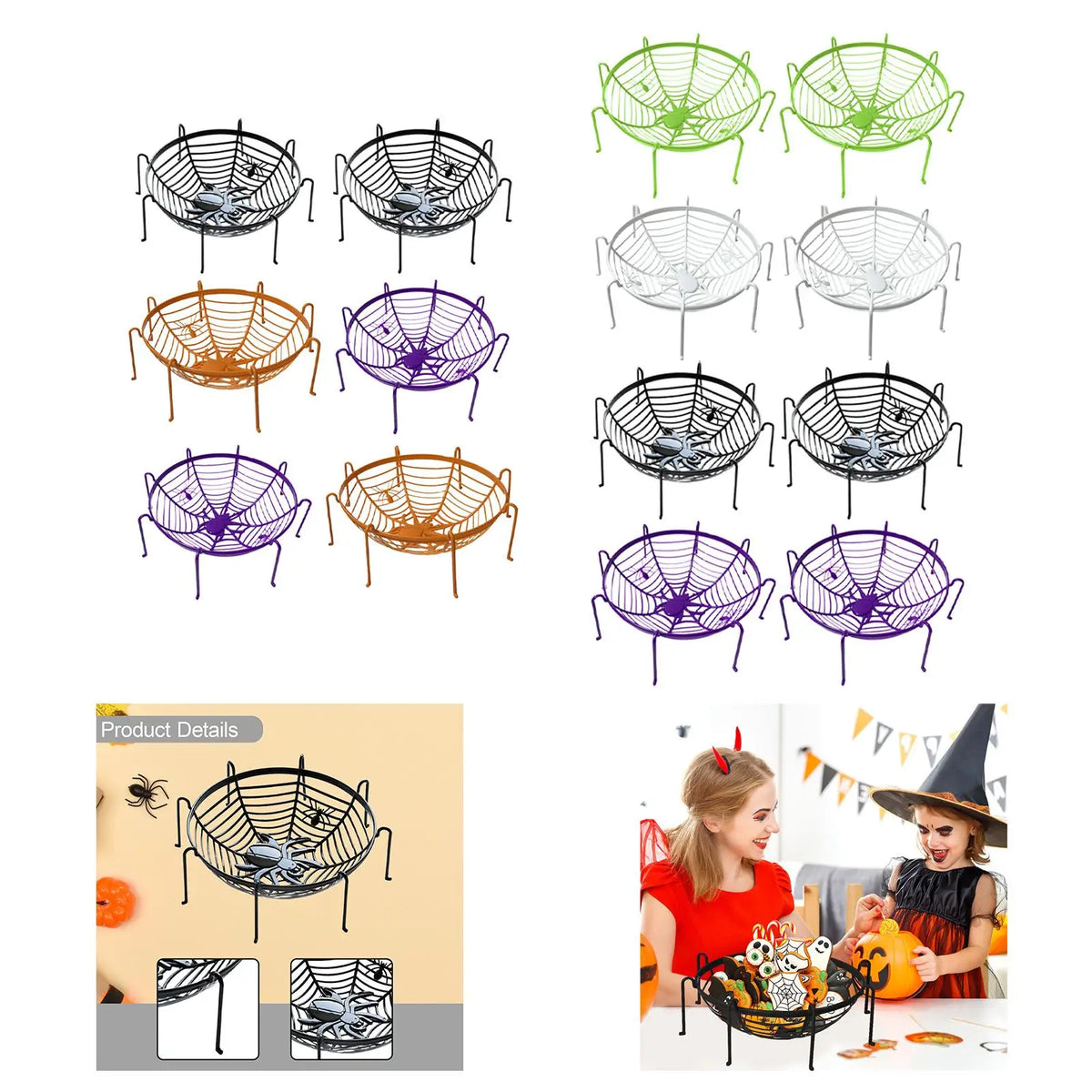 Candy Holder Bowl, Halloween Fruit Storage Bowl, Stand, Potato Basket, Halloween Quake