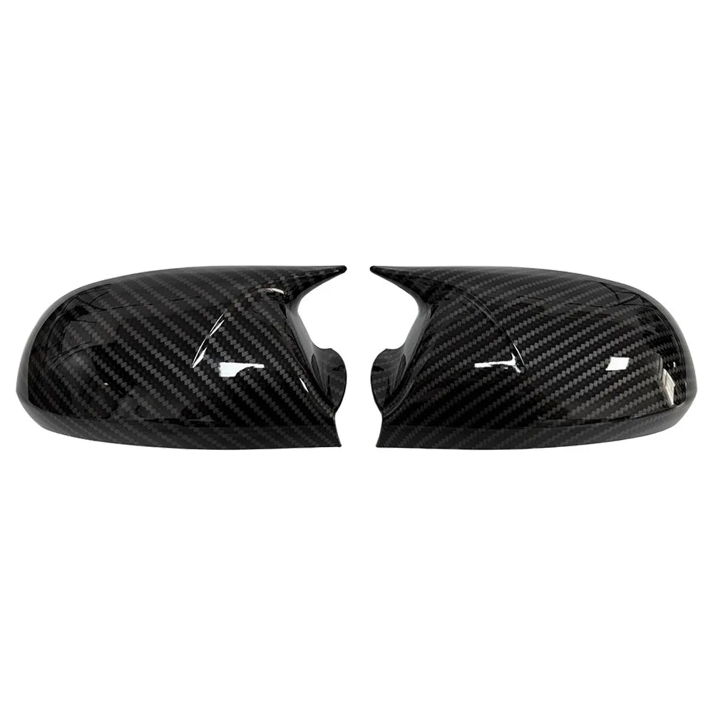 For Hyundai Elantra 2001-2005 2x Car Sticker Rearview Side Mirror Cover Wing Cap Exterior Door Rear View Case Trim Carbon Look Quake Carbon Fiber
