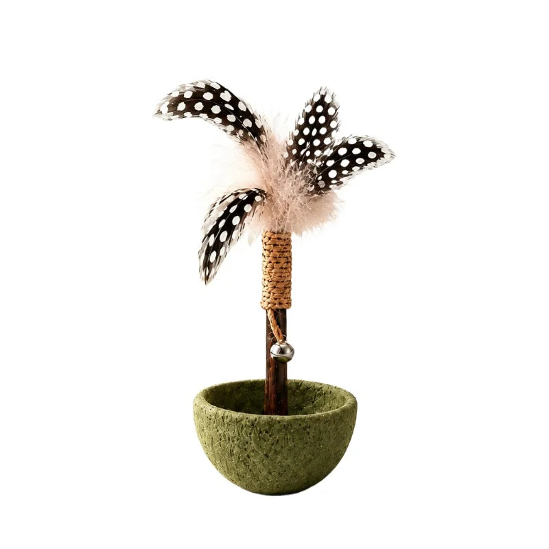 Catnip Feather Tumbler Cat Toy Self‑entertainment Relief Boredom Cat Stick Durable Interactive Pet Toy for Kitten Quake