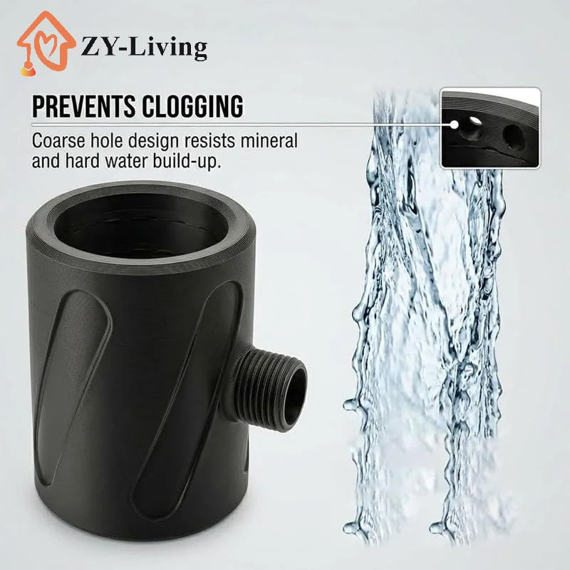 1pcs Upgraded Men's Shower Head, Universal Bathroom Heated Massager, Handheld Coarse Hole Design, Durable And Easy To Install Quake