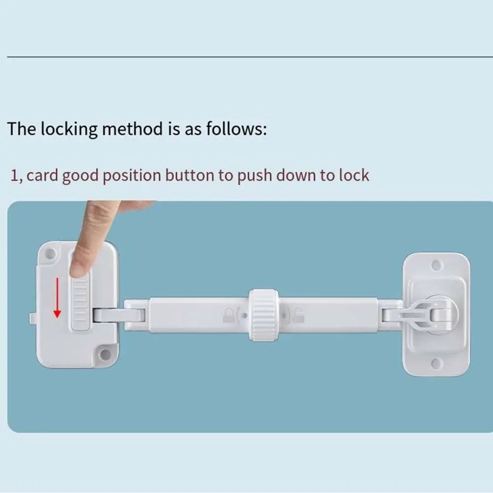 Multifunction ABS Window Lock No Punching Anti-theft Window Restrictor Adjustable Safety Buckle Window Stopper Home Quake
