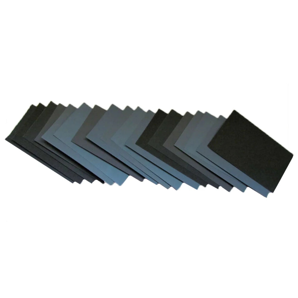 Sandpaper 400 600 800 1000 1200 1500 Grit Wet/Dry 1/2inches 16 Pieces For Polishing Car Wash Maintenance Paint Care Quake