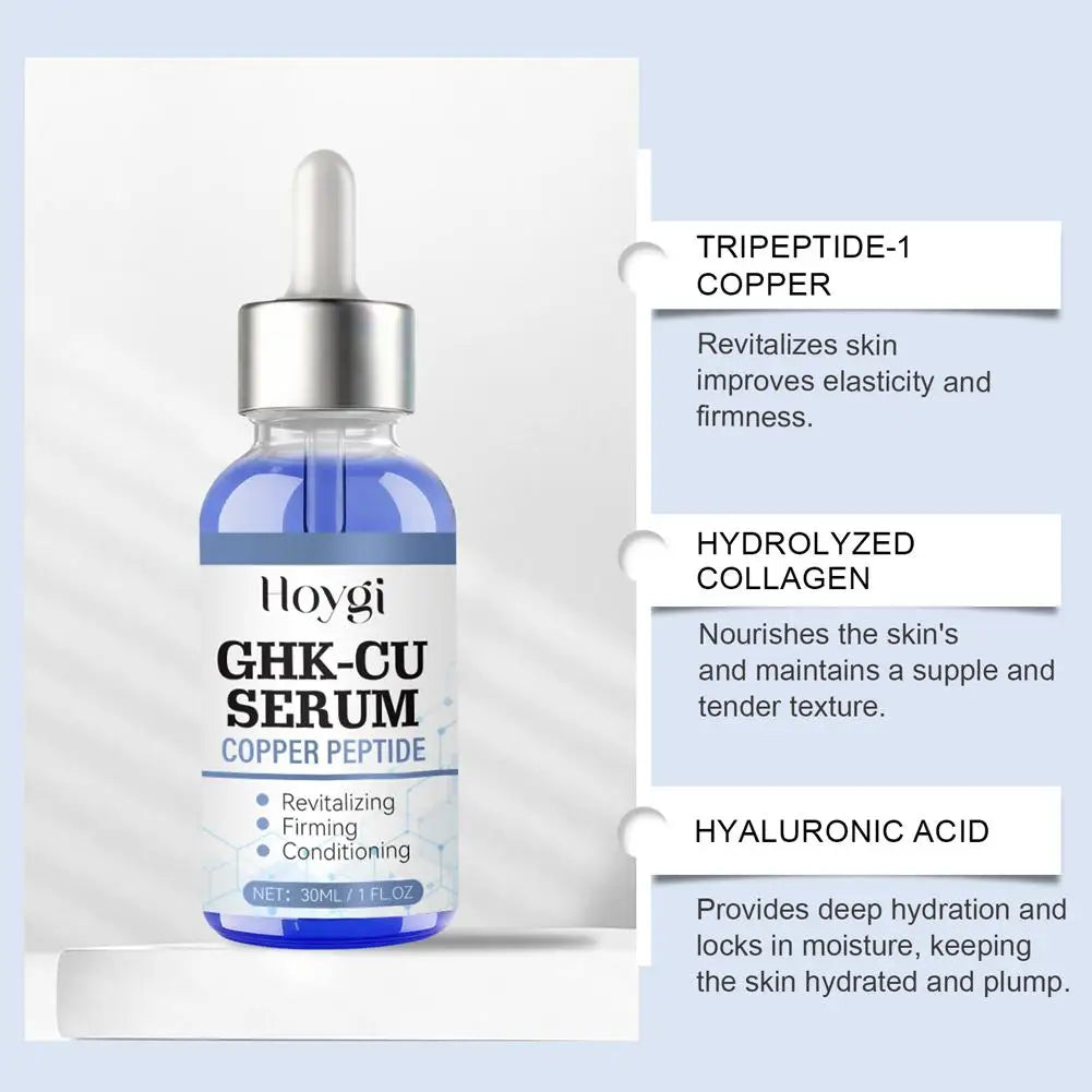 Copper Peptide Serum GHK-Cu Face Firming Lifting Fade Fine Lines Shrink Pores Barrier Repair Hyaluronic Acid Moisturizer Quake