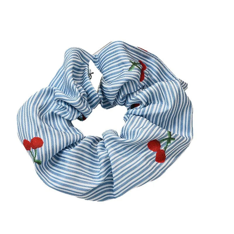 Sweet New Striped Large Scrunchie Gentle Hair Tie No Hurt Hair Versatile Hair Rope for Women Daily Hair Dressing Decor Quake