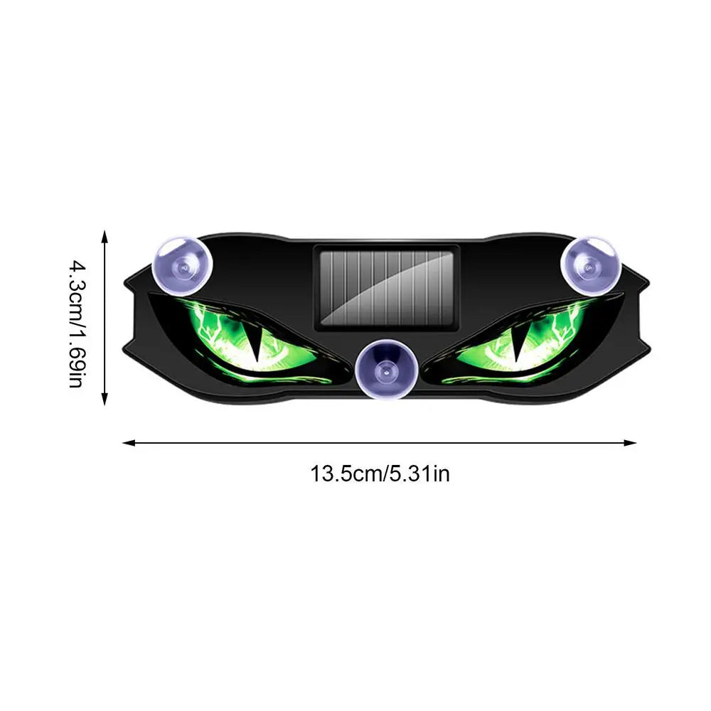 Solar Eye LED Warning Light Waterproof Reflective for SUV Truck Van RV Bike Motorcycles Sports Daily Windshield Rear Garage Driv Quake Green