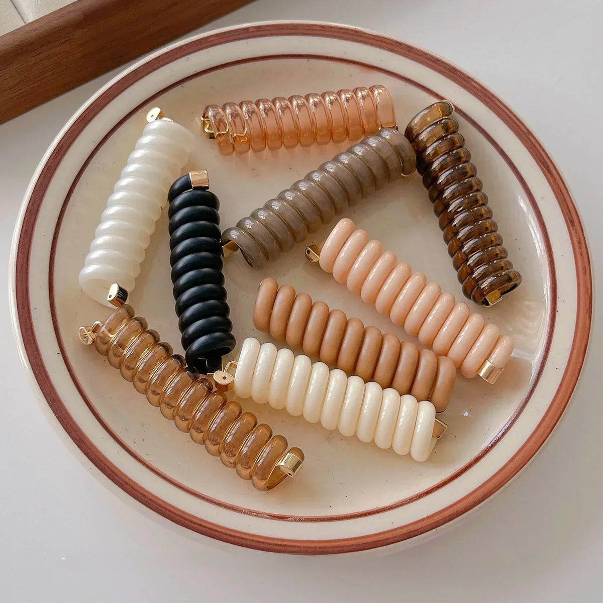 New Spiral High Elastic Rubber Bands for Women Girls Telephone Wire Hair Ties Loop Spiral Coil Hairbands Ponytail Holder Quake