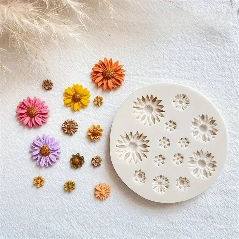 1pc Flower Silicone Mould Bouquet Polymer Clay Flower Casting Mold For DIY Earring Pendants Making Polymer Clay Craft Moulds DIY Quake